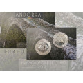 ANDORRA 2021- 2 X 1,25 EURO - Andorran kulttuuriperintö - Narcissus Poeticus - Margineda-silta