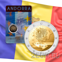 Andorra 2 euro BU coincard 2015 - 25 vuotta tulliliittoa EU:n kanssa