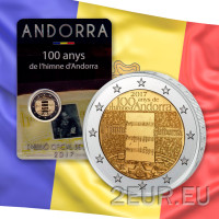Andorra 2 euro BU coincard 2017 - 100 vuotta Andorran hymniä 