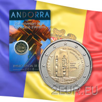 Andorra 2 euro BU coincard 2018 - Andorran perustuslain 25. vuosipäivä 