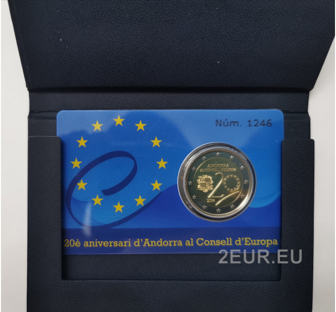 Andorra 2 euro todiste 2014 - 20 vuotta Euroopan neuvostossa