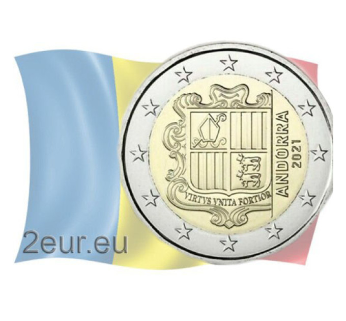 Andorra 2€ UNC 2021 - Vaakuna 