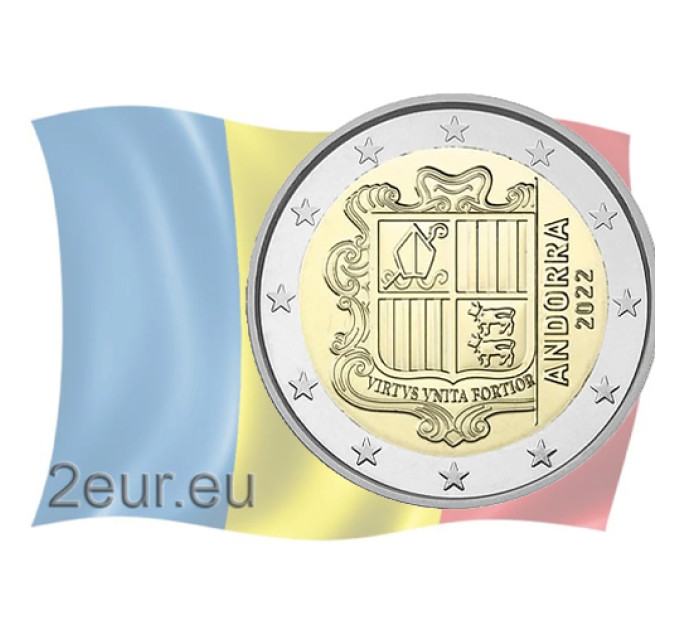 Andorra 2€ UNC 2022 - Vaakuna 