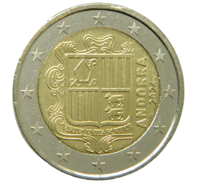Andorra 2€ UNC 2024 - Vaakuna 