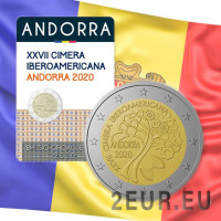 Andorra 2 euro BU coincard 2020 - 27. Ibero-Amerikan huippukokous Andorrassa