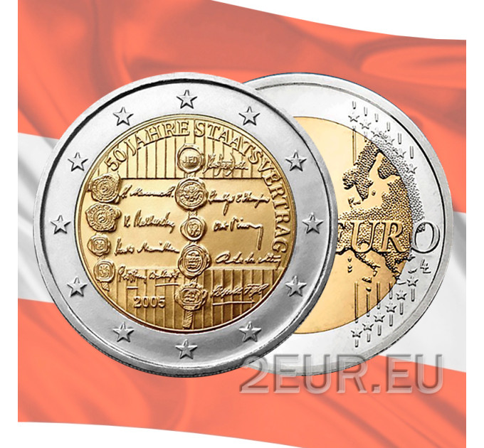 Itävalta 2 euroa UNC 2005 - 50 vuoden valtiosopimus