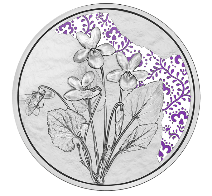 Itävalta 10 euron Hopeakolikko Proof 2024 - Violetti