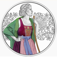 Itävalta 10 euron Hopeakolikko Proof 2026 - Aufdirndln – Loden