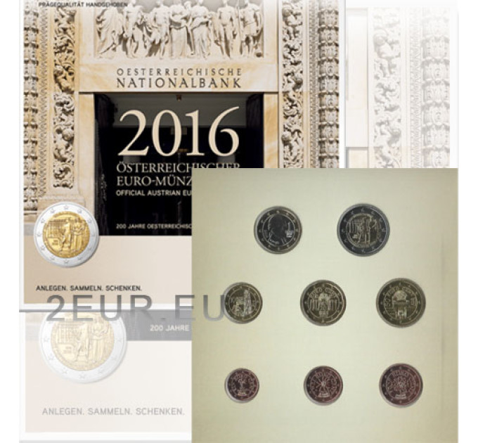 Itävalta BU 2016 - Euro joukko kolikoita