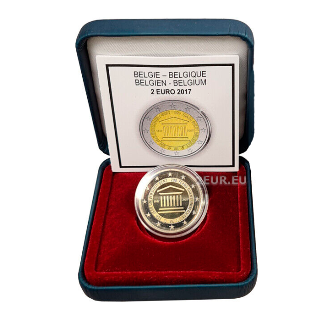 Belgia 2 euroa proof 2017 - 200 vuotta Gentin yliopisto 
