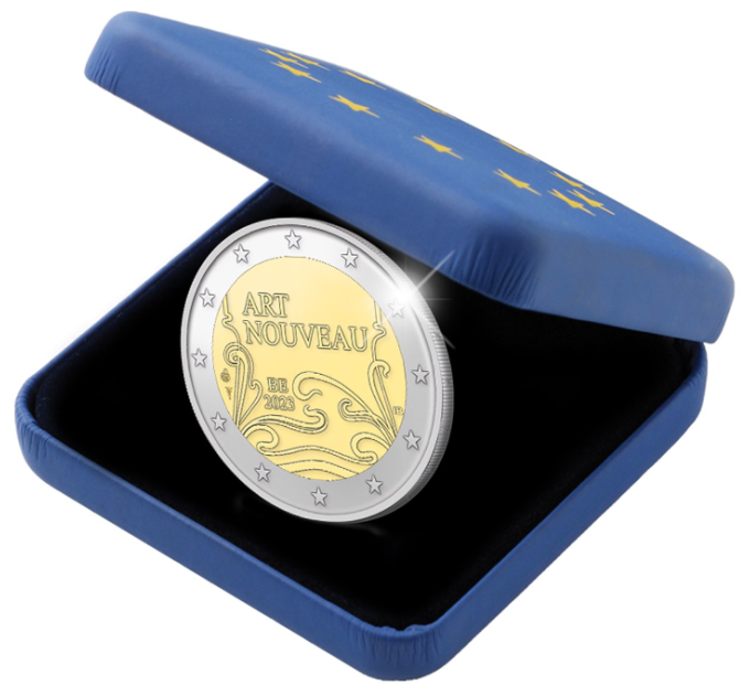 Belgia 2 euroa proof 2023 - Art nouveau Brysselissä