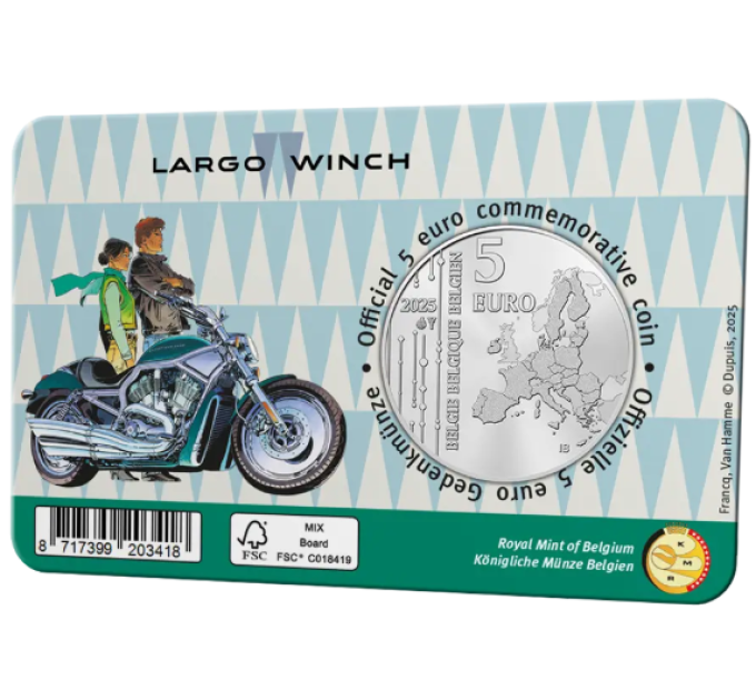 Belgia 5 euron BU 2025 - Largo Winch - Väri