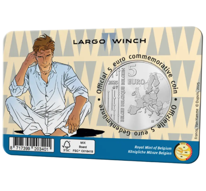Belgia 5 euron BU 2025 - Largo Winch - Relief
