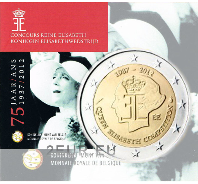 Belgia 2 euroa BU 2012 - 75 vuotta Queen Elisabeth -musiikkikilpailusta 