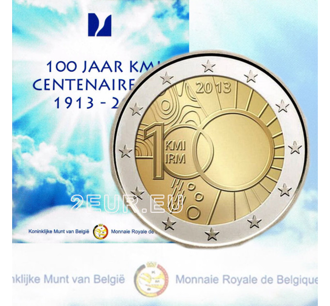 Belgia 2 euroa BU 2013 - Kuninkaallinen meteorologinen instituutti 100 vuotta 