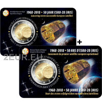 Belgia 2 euroa BU 2018 - European Satellite ESRO 2B - NL+FR