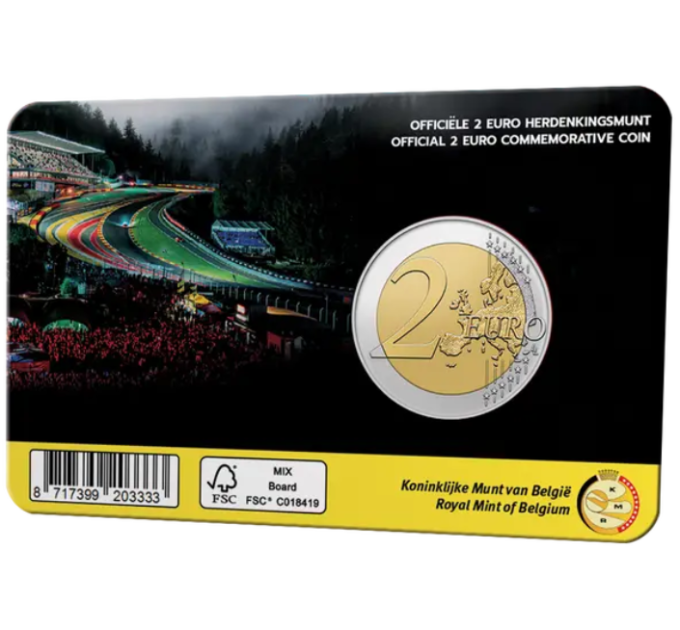 Belgia 2 euroa BU 2025 - Spa-Francorchampsin moottorirata - FR