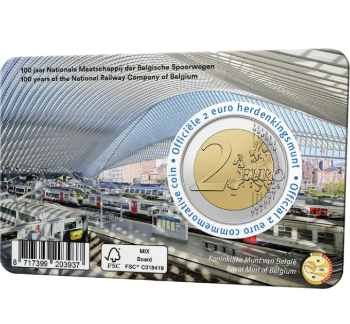 Belgia 2 euroa BU 2026 - 100 vuotta NMBS:ää - FR