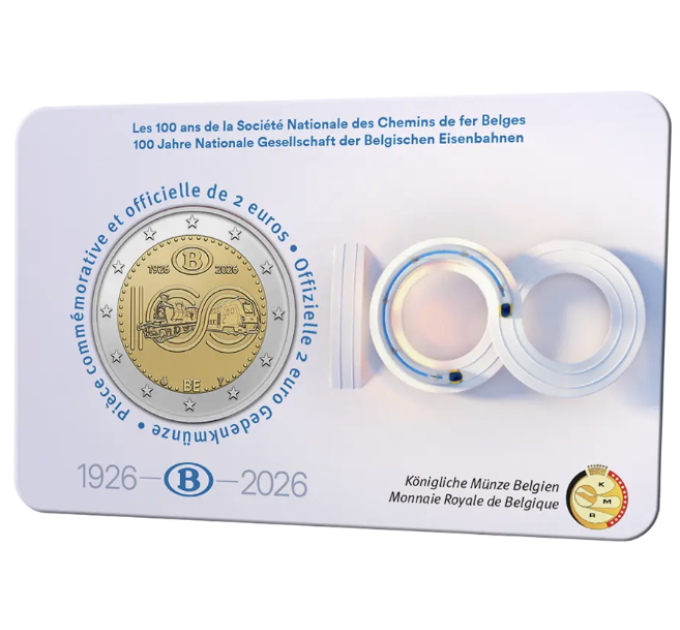 Belgia 2 euroa BU 2026 - 100 vuotta NMBS:ää - FR