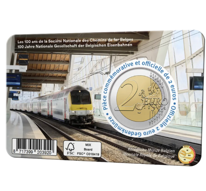Belgia 2 euroa BU 2026 - 100 vuotta NMBS:ää - NL