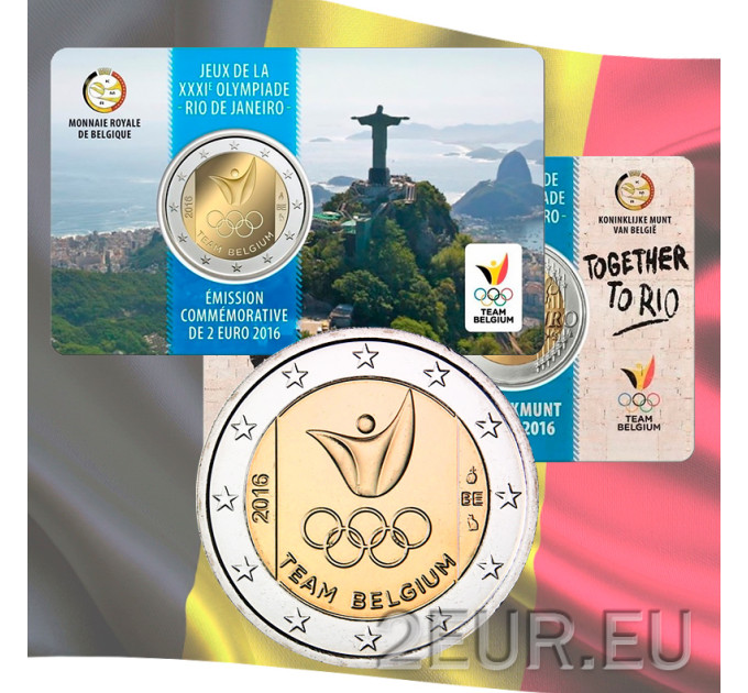 Belgia 2 euroa BU 2016 - Kesäolympialaiset Rio de Janeiro - FR