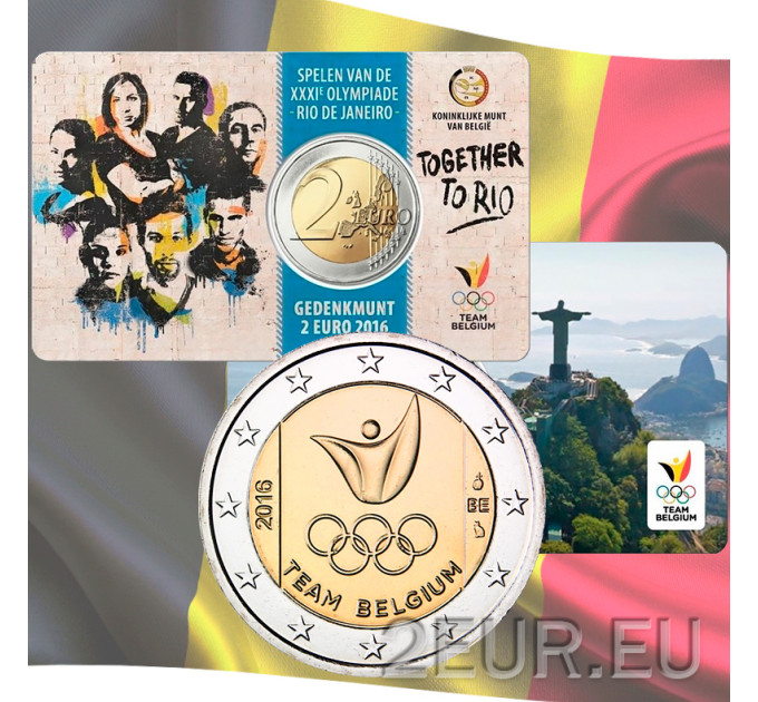 Belgia 2 euroa BU 2016 - Kesäolympialaiset Rio de Janeiro - NL
