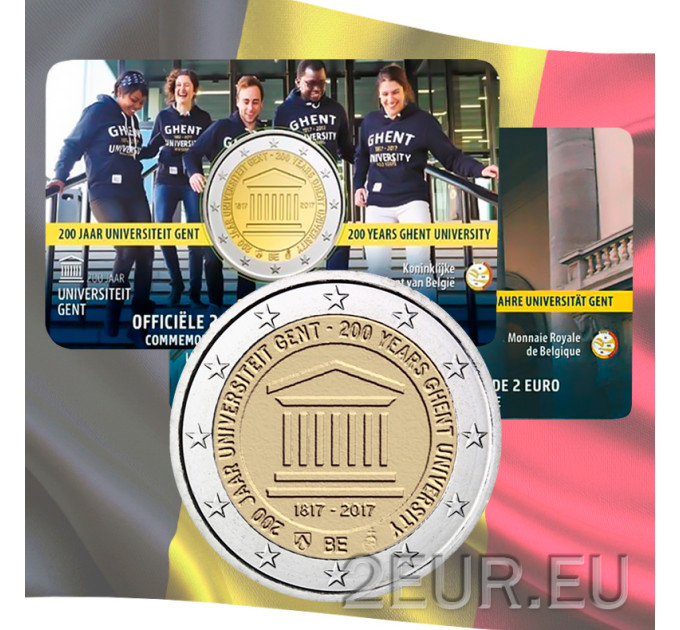 Belgia 2 euroa BU 2017 - 200 vuotta Gentin yliopisto - NL