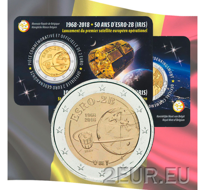 Belgia 2 euroa BU 2018 - European Satellite ESRO 2B - FR