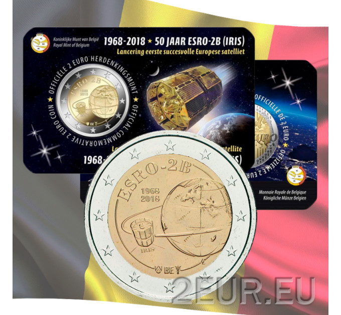 Belgia 2 euroa BU 2018 - European Satellite ESRO 2B - NL