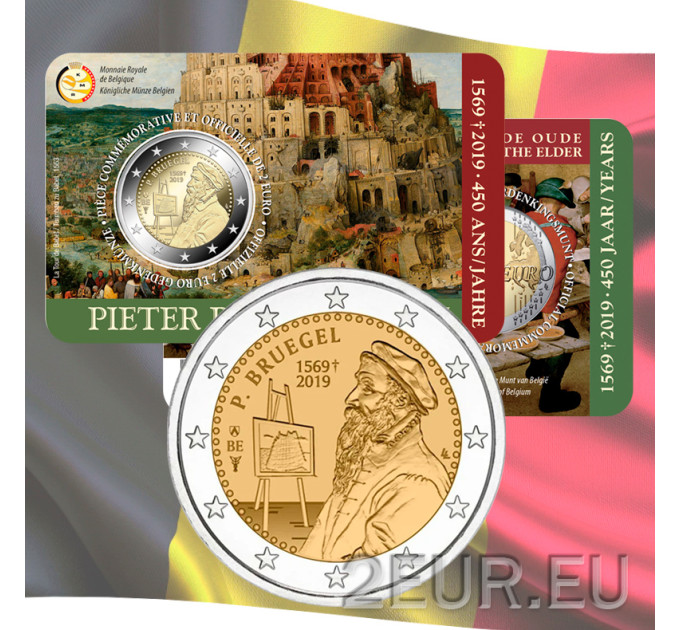 Belgia 2 euroa BU 2019 - Pieter Bruegel vanhemman kuoleman 450-vuotispäivä - FR