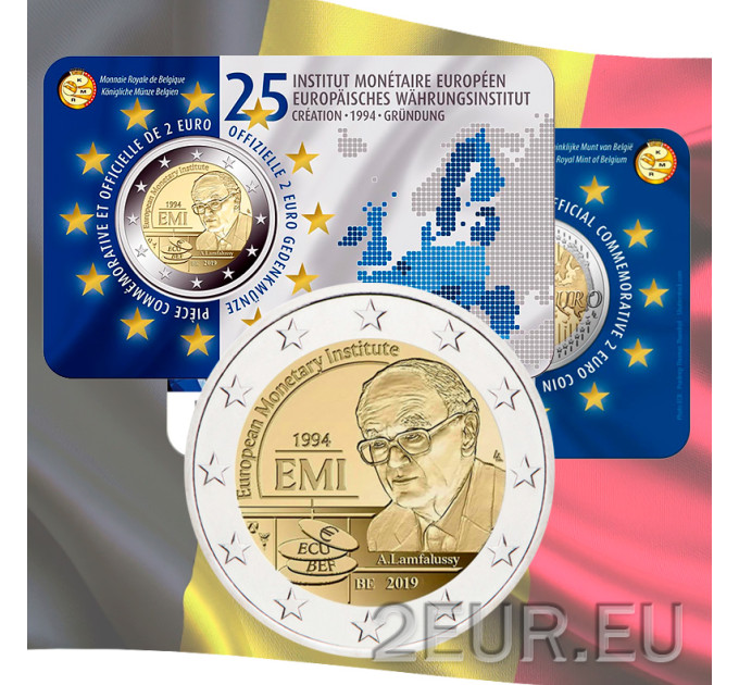 Belgia 2 euroa BU 2019 - Euroopan rahapoliittisen instituutin 25. vuosipäivä - FR