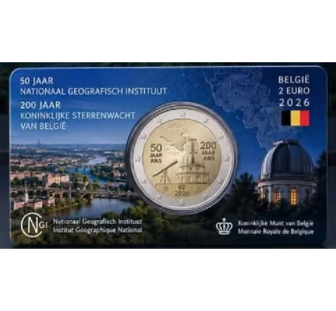 Belgia 2 euroa BU 2026 - National Geographic Institute (NGI)
