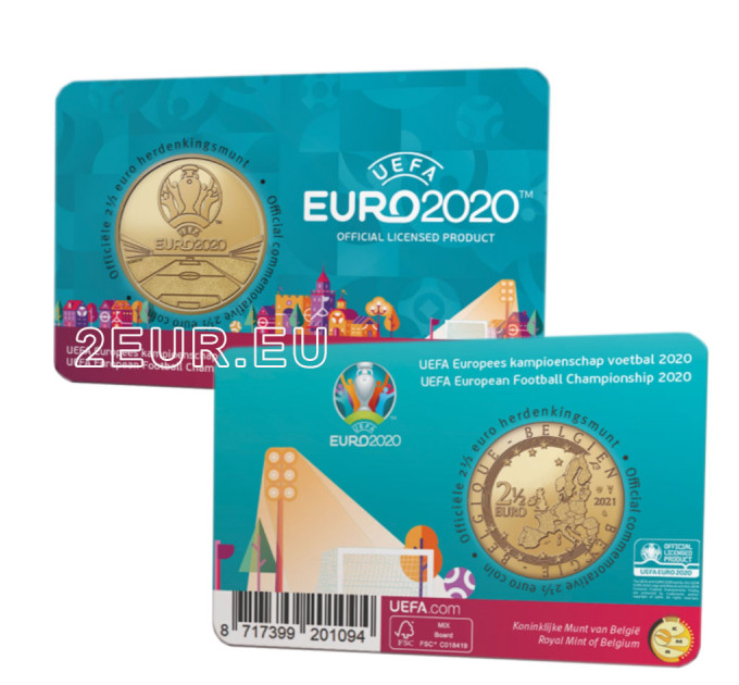 Belgia 2,5 euro BU 2021 – UEFA 2020 - FR