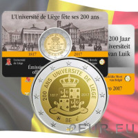 Belgia 2 euroa BU 2017 - 200 Years University of Liège - FR