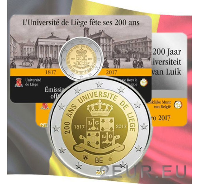 Belgia 2 euroa BU 2017 - 200 Years University of Liège - FR