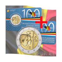 Belgia 2 euroa BU 2021 - Belgian 100-vuotisjuhla - Luxemburgin talousliitto (BLEU) - NL+FR