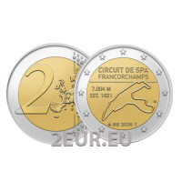 Belgia 2 euroa UNC 2025 - Spa-Francorchampsin moottorirata