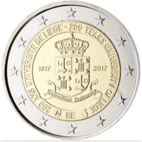 Belgia 2 euro UNC 2017 - 200 vuotta Liègen yliopistoa 