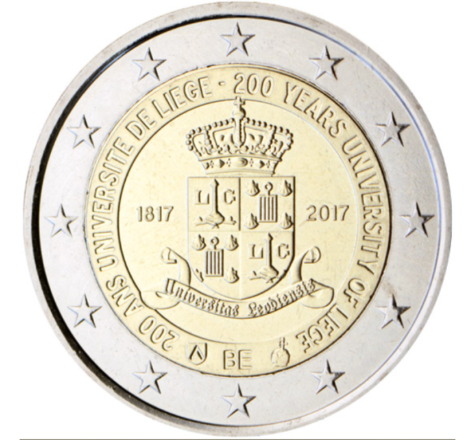 Belgia 2 euro UNC 2017 - 200 vuotta Liègen yliopistoa 