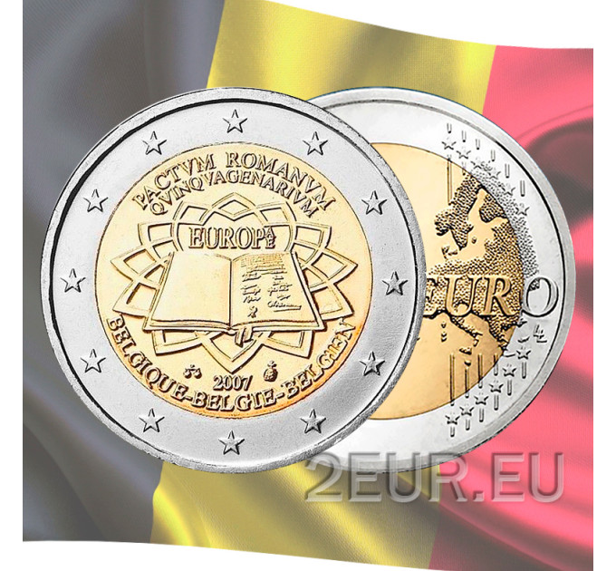 Belgia 2 euro UNC 2007 - 50 vuoden Rooman sopimus 