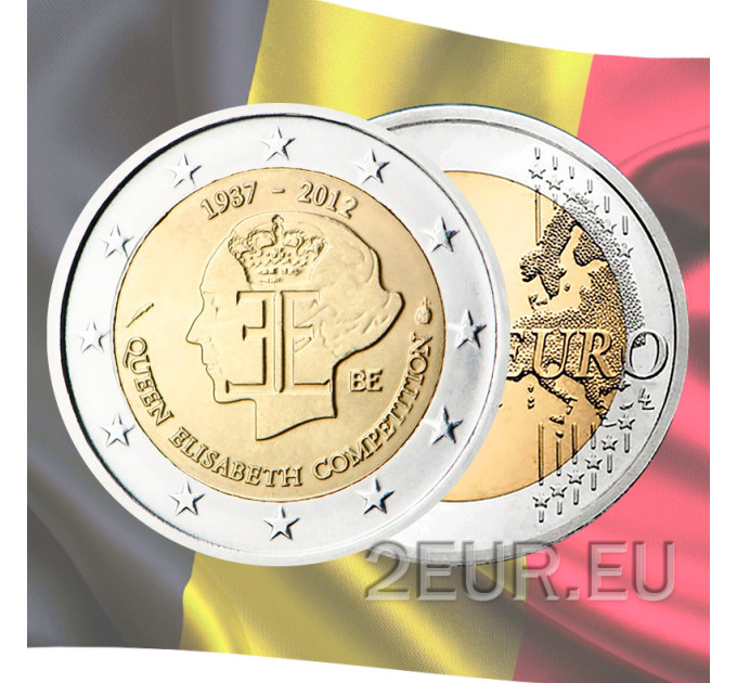 Belgia 2 euro UNC 2012 - Kuningatar Elisabeth -musiikkikilpailu 75 vuotta 