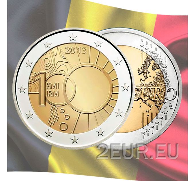 Belgia 2 euro UNC 2013 - 100 vuotta kuninkaallista meteorologista instituuttia 