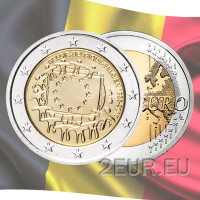 Belgia 2 euro UNC 2015 - EU: n lipun 30. vuosipäivä 