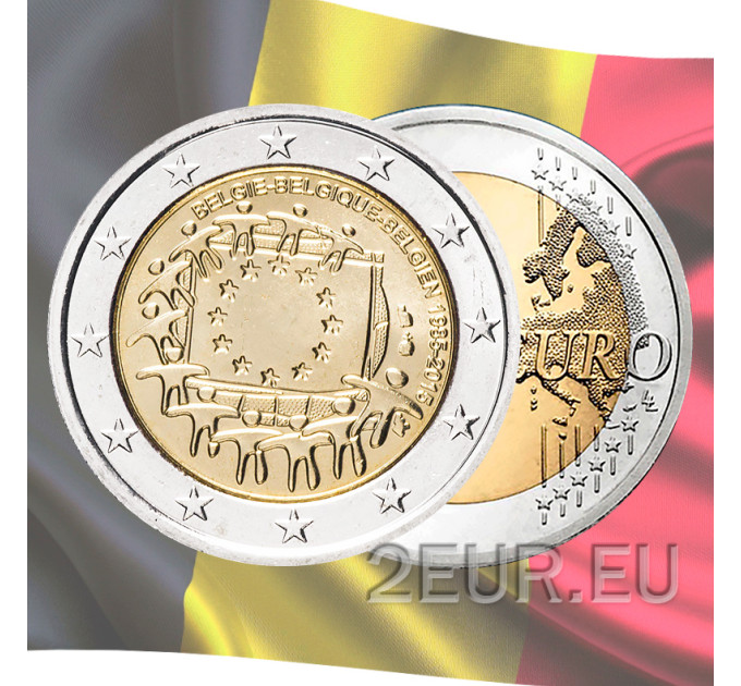 Belgia 2 euro UNC 2015 - EU: n lipun 30. vuosipäivä 