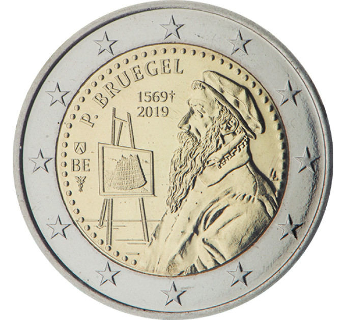 Belgia 2 euro UNC 2019 - Pieter Bruegel vanhemman kuoleman 450 vuotta 