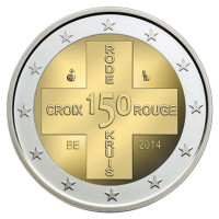 Belgia 2 euro UNC 2014 - Belgian Punainen Risti 150 vuotta