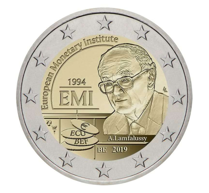 Belgia 2 euro UNC 2019 - Euroopan rahapoliittisen instituutin 25. vuosipäivä 