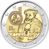 Belgia 2 euro UNC 2021 – Charles V:n 500-vuotisjuhla