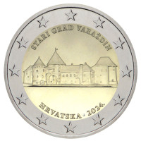 Kroatia 2 euroa UNC 2024 - Varazdin vanha kaupunki