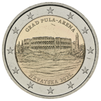 Kroatia 2 euroa UNC 2025 - Pulan kaupunki – Areena